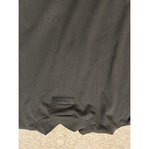 FOG Fear Of God Essentials L/S Tee Shirt Green/gray Reflective Logo Men Sz Xl - Picture 3 of 5